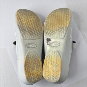 Klogs Mary Jane Occupational Comfort Shoes White Leather Size 7 M  Arch Support